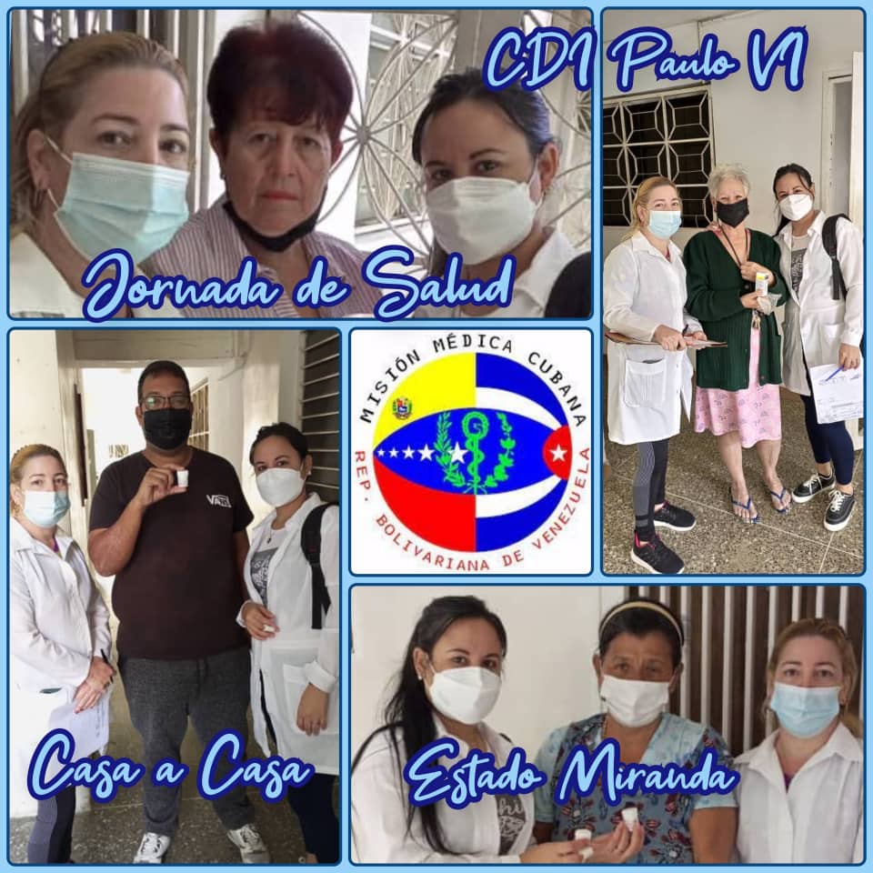cubacooperaven's tweet photo. Héroes anónimos que brindan sus valiosos servicios en el CDI Paulo VI, estado #Miranda, #Venezuela; llegando hasta las comunidades, casa a casa, brindando salud y esperanza.

🇨🇺#CubaPorLaVida 💖 #MejorEsPosible 💖 

@cubacooperaven @CubaMir_Ven  @MinSaludVE @MagaGutierrezV https://t.co/jTueKzhuty