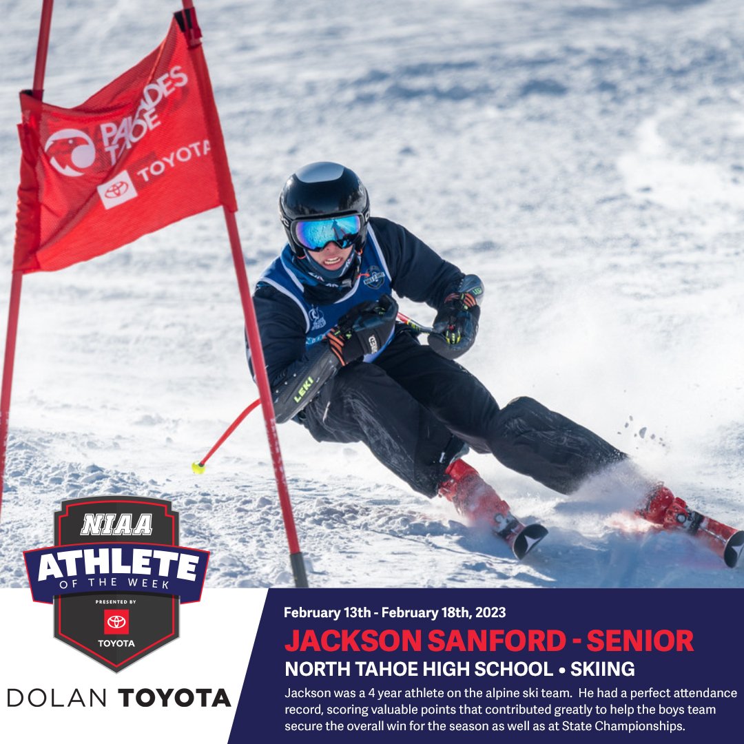 Nevada Interscholastic Activities Association (@niaasports) on Twitter photo The Nevada Toyota Dealers Association & the NIAA would like to congratulate Milasarai Tau of Bishop Manogue High School & Jackson Sanford of North Tahoe High School on being named NIAA Athletes of the Week presented by <a href="/DriveToyota/">Drive Toyota</a> <a href="/Toyota/">Toyota USA</a> <a href="/DolanToyota/">Dolan Toyota</a> The Nevada Toyota Dealers Association & the NIAA would like to congratulate Milasarai Tau of Bishop Manogue High School & Jackson Sanford of North Tahoe High School on being named NIAA Athletes of the Week presented by <a href="/DriveToyota/">Drive Toyota</a> <a href="/Toyota/">Toyota USA</a> <a href="/DolanToyota/">Dolan Toyota</a>