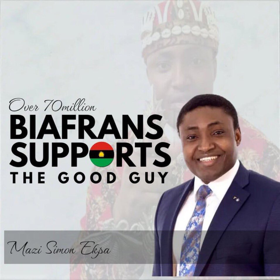 OnyebuChukwu_10's tweet photo. Mazi @simon_ekpa The Good Guy Remains The Voice Of The Voiceless
Yes He Is Biafra Spokesperson And We Owe No Apology To Anyone.
#ThezOOMUSTFALL https://t.co/jm6bv6qTnF