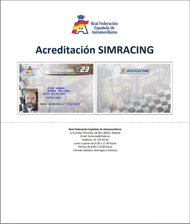 jrbuela1's tweet photo. #BeneficioDeLaDuda
Llevo más d una década disfrutando d lo que desde hace unos años denominamos #SimRacing Y hace una década este año que en la medida de mis posibilidades he ido aportando lo q he podido a la comunidad. Por eso aún siendo escéptico, otorgo el beneficio d la duda. https://t.co/8yGCFmk6yq