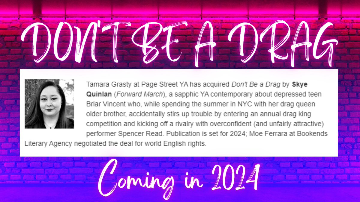 Skye_Quinlan's tweet photo. DON'T BE A DRAG, my next book that I have not been subtle about in the slightest, IS HERE!!!!!! 

I CAN FINALLY TALK ABOUT IT!!!! 

AND I CANNOT WAIT FOR Y'ALL TO MEET MY KINGS AND QUEENS!!!!!! https://t.co/wAkghtKcoU