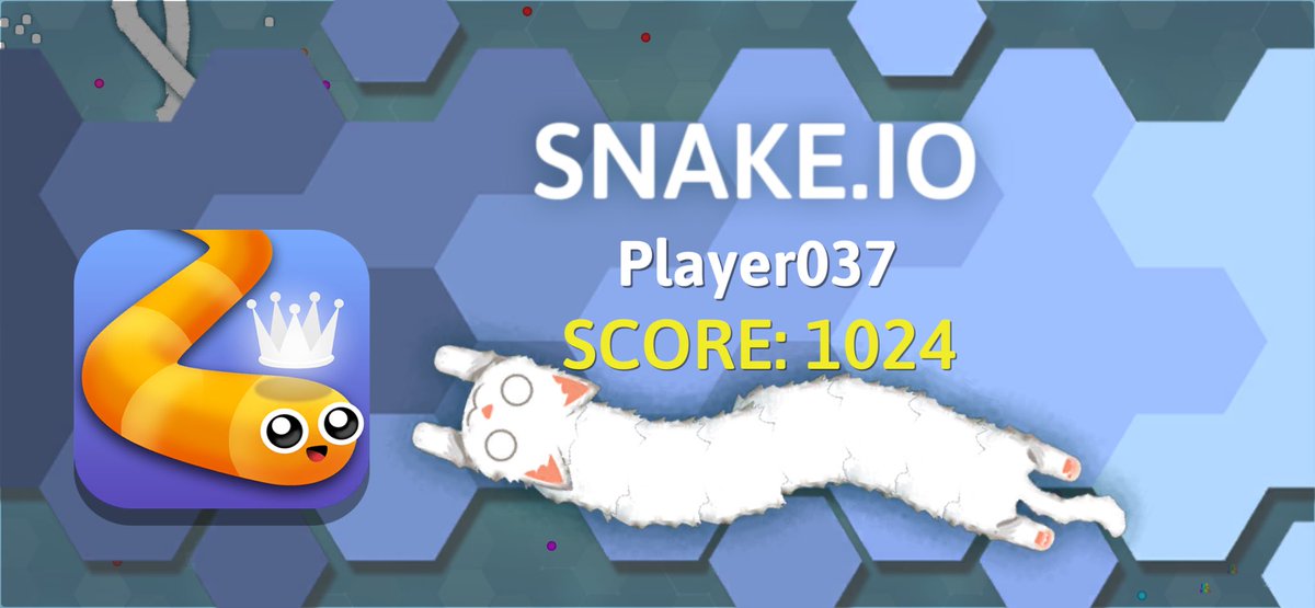 My score on #snakeio: SCORE: 1024
