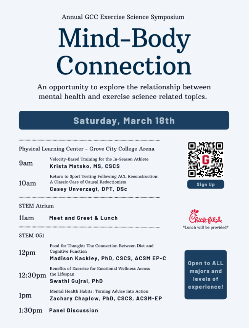 PhilipPrins11's tweet photo. Our Annual Exercise Science Symposium will be Saturday March 18th - if you are in the western PA region please come join us - the event is free to attend @GroveCtyCollege @GCCExSci https://t.co/Qln1XhoavW