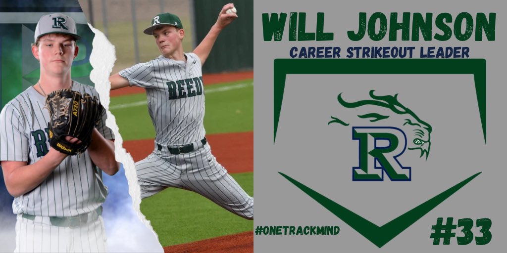 Frisco Reedy Lions Baseball (@reedybaseball) on Twitter photo ๐จNEW SCHOOL RECORD๐จ
And with that pitch, <a href="/Will_Johnson40/">Will Johnson</a> is the new Career Leader in Strikeouts! Look forward to seeing plenty more this year.
#OneTrackMind #206
#RHSRoar #TakePrideInThePride ๐จNEW SCHOOL RECORD๐จ
And with that pitch, <a href="/Will_Johnson40/">Will Johnson</a> is the new Career Leader in Strikeouts! Look forward to seeing plenty more this year.
#OneTrackMind #206
#RHSRoar #TakePrideInThePride