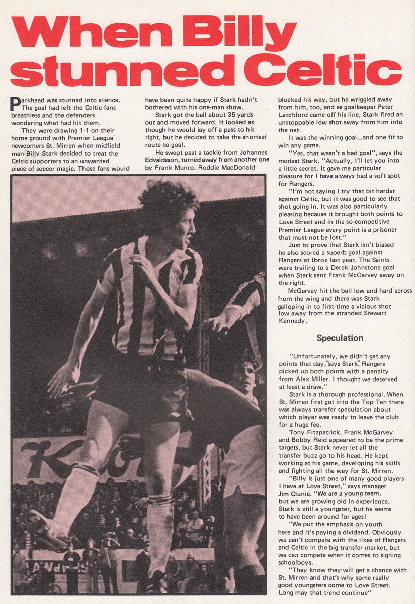 ScotsFootyCards's tweet photo. When Billy stunned #Celtic #BillyStark #StMirren #Shoot! Annual 1979 https://t.co/XJEUfJeLUw