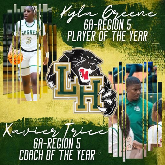 LHughesNews's tweet photo. Congratulations to K. Green for being named 6A Region 5 Player of the Year! We are proud. @lhhsprincipal @KGreeneLangston https://t.co/dsYPIHizsX