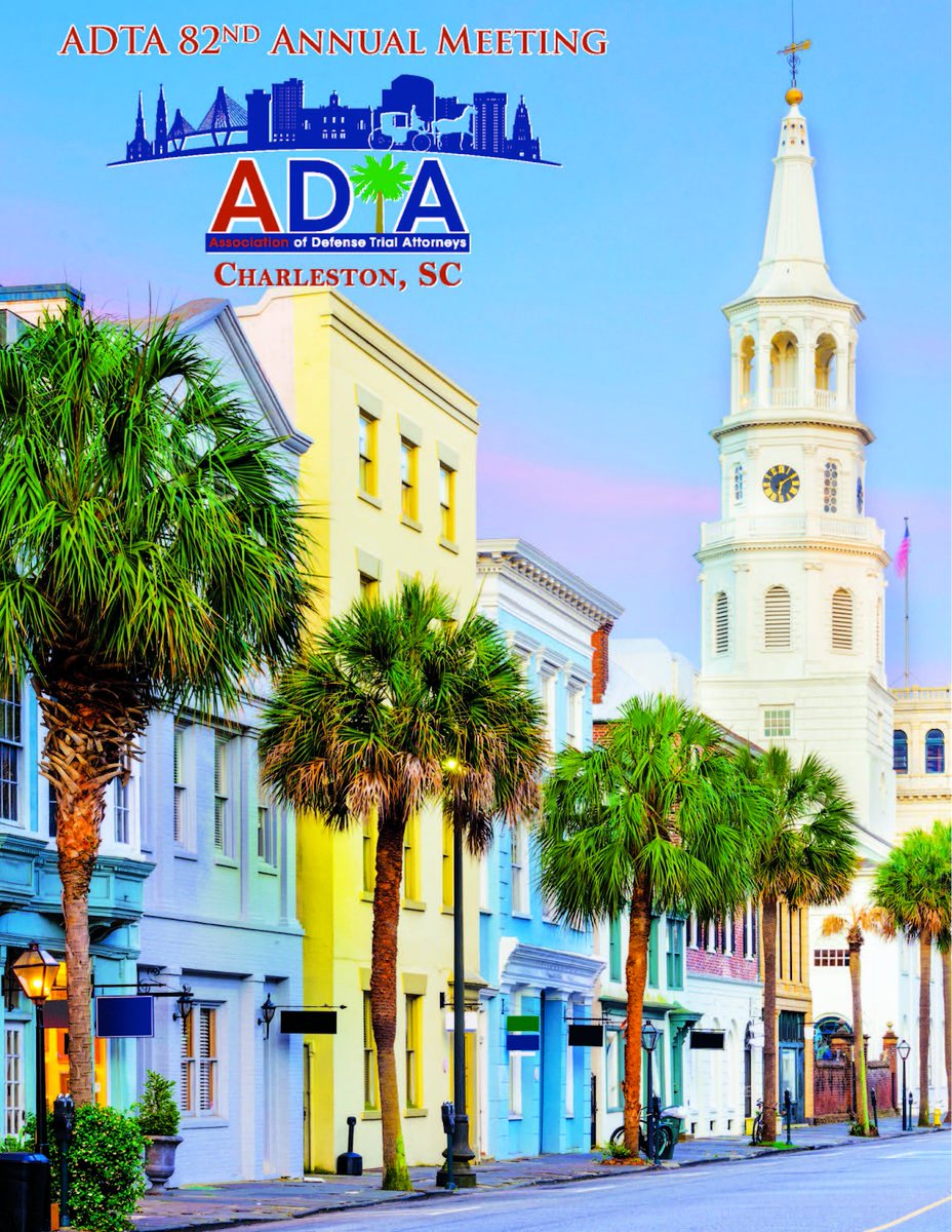 Remember to register for the Charleston ADTA annual meeting on April 19- 23, 2023. We have a great CLE speaker lineup! bit.ly/3iEtXbt #ADTA #ADTAAnnualMeeting #ADTACharleston