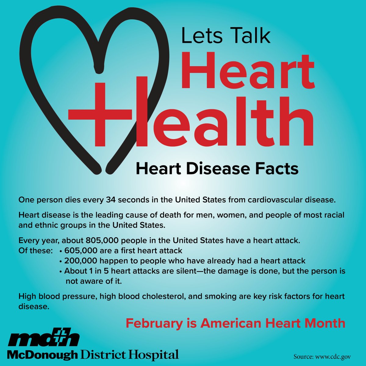Talk with your provider about ways to prevent or treat medical conditions that lead to heart disease. 

❤️ February is American Heart Month