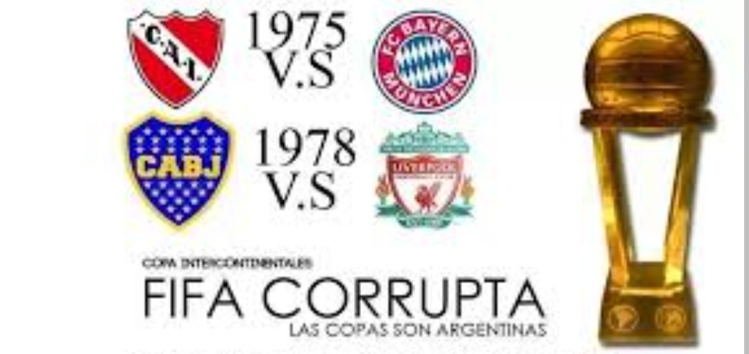 Estaría bueno que a Boca y a Independiente le den ganadas las 2 intercontinentales, que el bayer y el liverpool no se presentaron
