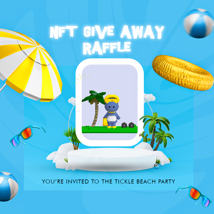 We are giving away a free tickle beach NFT so you can join us on the beach
Follow <a href="/TickleBeach/">Tickle Beach</a>
Like
Retweet 
Tag 3 friends to participate 

#ticklebeach #NFTCommunity #NFTGiveaways #free
