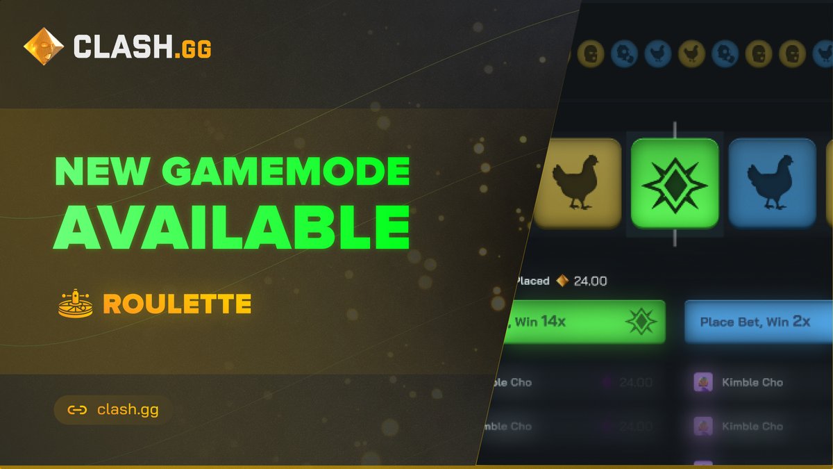 clashdotgg's tweet photo. We're pleased to announce our new gamemode Roulette! 🆕

Along with that we're doing $1000 RAIN, come join us let's celebrate together! 🌧️

https://t.co/H3h1RyloG5 https://t.co/HCHTs5BwKm