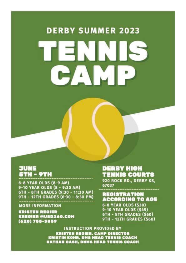 DNMS_tennis's tweet photo. Looking for something to do this summer, and want to build your tennis ability? Sign up for our Derby tennis camp! https://t.co/PpTEVU350x