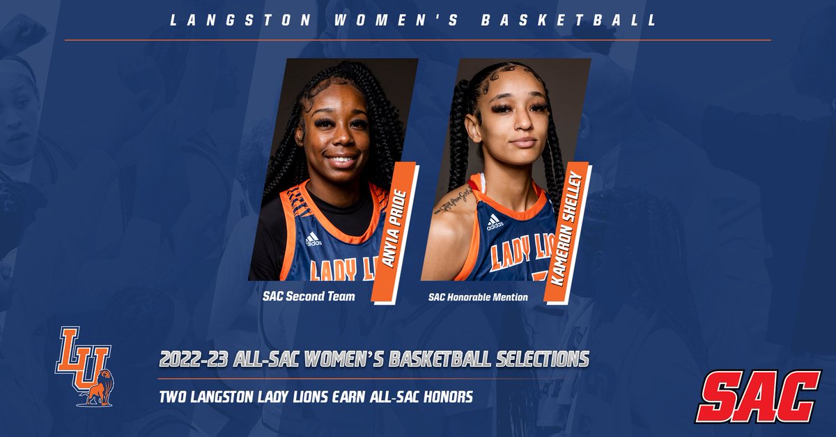 LangstonSports's tweet photo. Congratulations to #LUWBB All-SAC Selections!

🦁 Anyia Pride
🦁 Kameron Shelley 

👉📰 : https://t.co/F7H5tCKxtt

#goLions #FeartheRoar https://t.co/5FbSU2UEIr