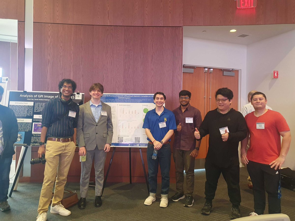 CRPL_HPC's tweet image. Beyond thrilled to have won Best Poster at the #DARWIN symposium! Huge thanks to @dsiudel and the organizing committee. Motivated to keep pushing the boundaries of science! 🎉👨‍🔬👩‍🔬 #ResearchGoals @sollve_ecp @OpenACCorg