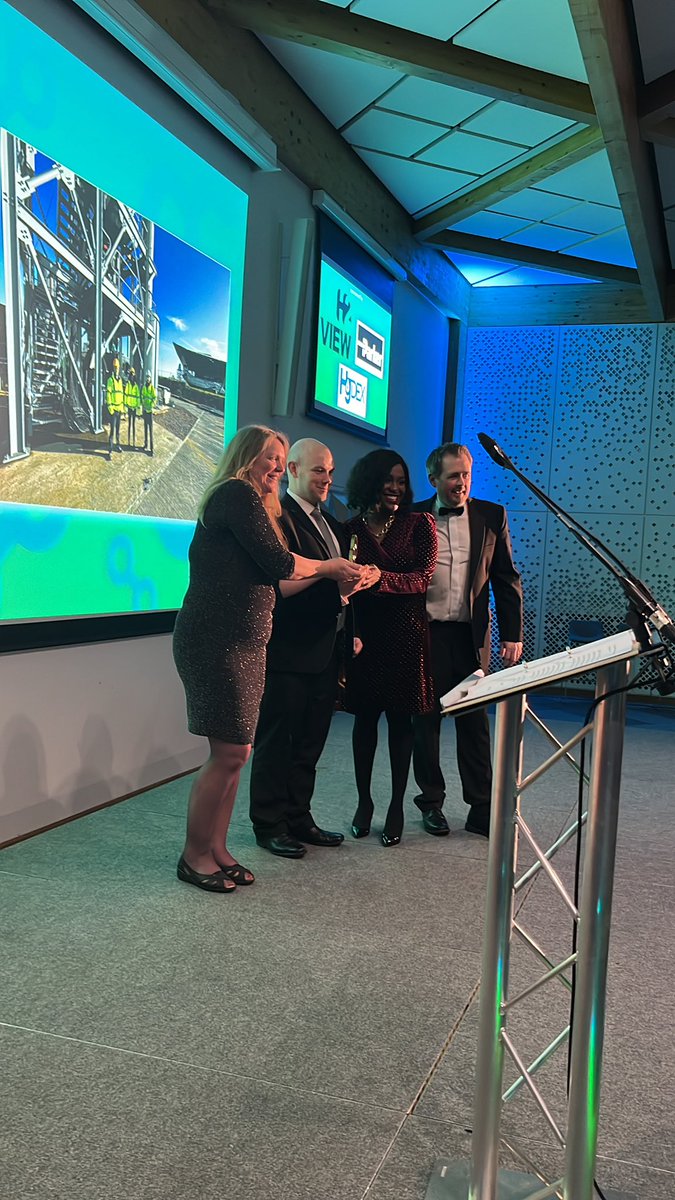 The outstanding winner of our Academic Excellence in Hydrogen Research and Innovation Gold Awards is Dr Peter Clough, Dr Tosin Adepipe and Robert Warman at Cranfield University for the HyPER project! <a href="/CranfieldUni/">Cranfield University</a> Congratulations on your big win!