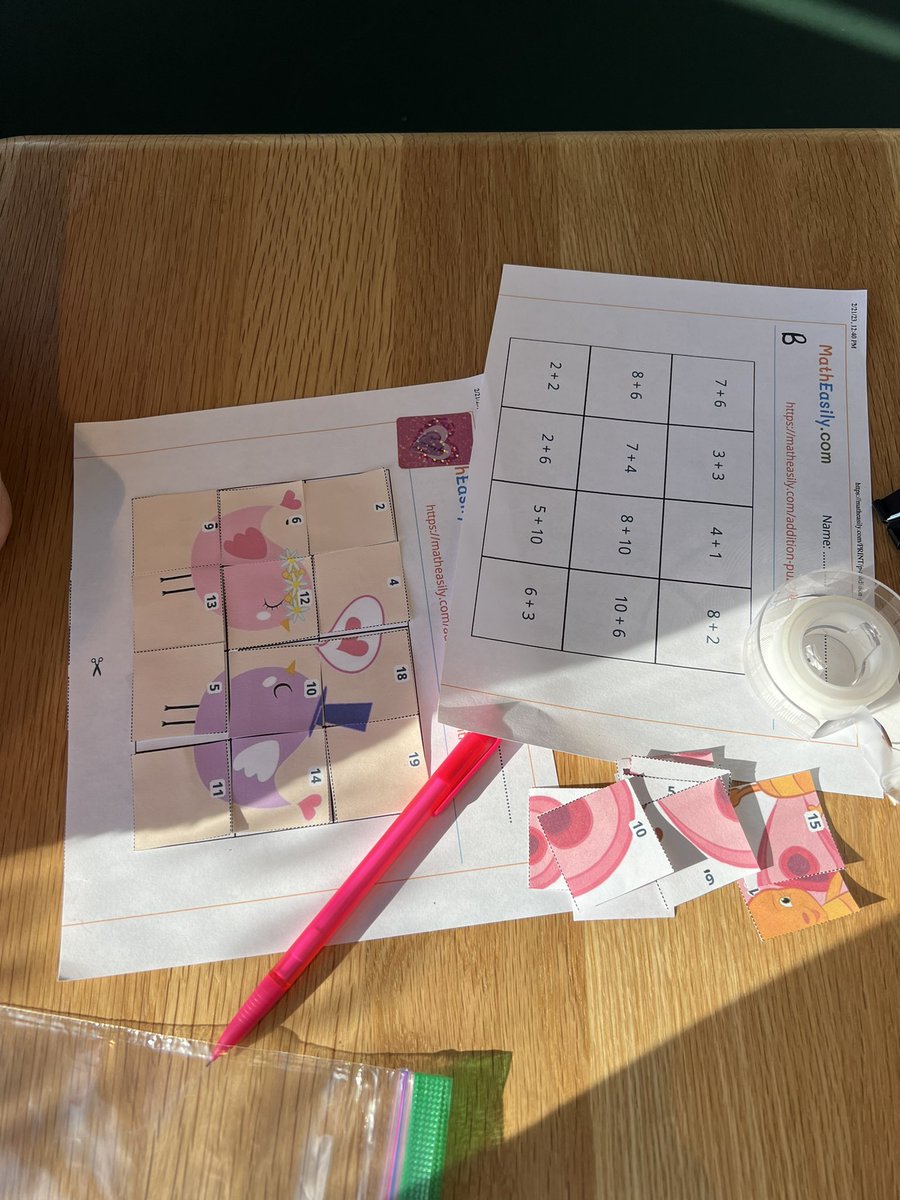 MissEmmaB_'s tweet photo. On Tuesday, my tutoring session heavily focussed on math — specifically addition &amp; subtraction. Math puzzles are great to keep students engaged and feel as though their math is a fun game over something like a worksheet for example. They’re free &amp; printable! 😊@PJLanguageArts https://t.co/UsmHL2sReo