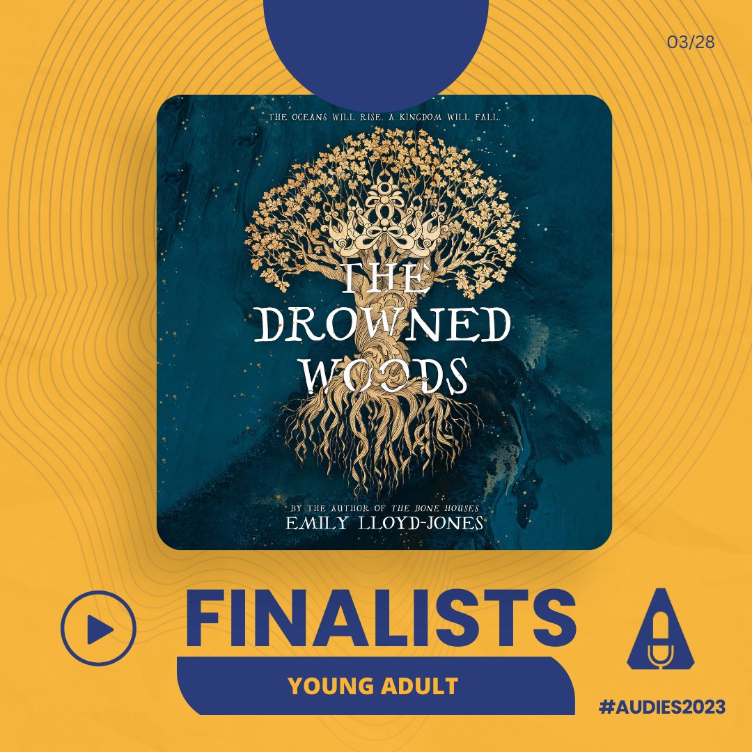 Congratulations to @em_llojo and @Moiraquirk for the #Audies2023 nomination for THE DROWNED WOODS in the Young Adult category!