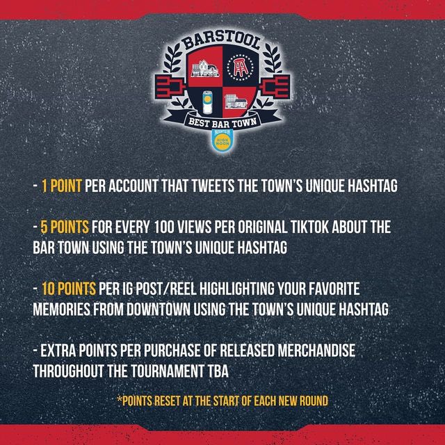 WVUBarstool's tweet photo. 🚨 #BestBarTown VOTING HAS OFFICIALLY STARTED 🚨

Everyone quote tweet this tweet with your favorite memory at your favorite bar in Morgantown and use the hashtag #MorgantownBBT to cast a vote! 

VOTING ENDS TOMORROW AT 4:00 so get your votes in now ‼️‼️‼️ https://t.co/agU24eSPZ8