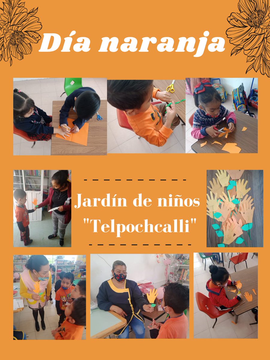 1J160's tweet photo. El Jardín de Niños Telpochcalli C. C. T. 15EJN3260O nuestra comunidad escolar trabajando por:  “Un día para unirnos contra la erradicación de la violencia contra niñas y mujeres”, #Dianaranja, febrero 2023. https://t.co/X5RpgAF7OQ