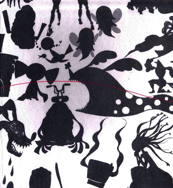 whenever inu curry does a silhouetted style (which they experimented quite a bit with in the 2010s) its always interesting to see how they exagerate certain features of the characters to be more readable even if very off model 