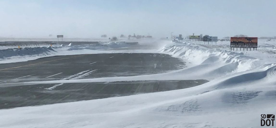 All sections of I-90 and I-29 are reopened to traffic throughout the state of South Dakota.
    
I-90, between Mitchell &amp; Sioux Falls, was reopened at 4:30 p.m. Motorists are advised of continued drifting in the eastbound lanes especially near bridge ends. 
 
#SDDOT  #SD511