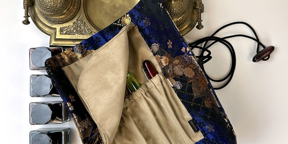 PenChalet's tweet photo. Wrap your favorite pens up in the newest Taccia Kimono pen wrap or pen roll - Midnight Sakura just joined in the fun over here, and we're not sure what we ever did without it: https://t.co/rxFM8ABvgb #pen #penroll #penwrap #penchalet #taccia #tacciapen #tacciakimono #collector https://t.co/MJjWHtrTap