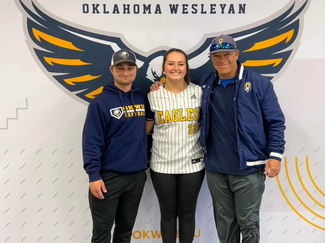 We are very pleased to announce that #78 Shelbi Brazeal received an OFFICIAL OFFER today from OKLAHOMA WESLEYAN UNIVERSITY (“OKWU”). Please join me in congratulating Shelbi for receiving an ATHLETIC SOFTBALL SCHOLARSHIP OFFER from OKWU. PROUD of you SHELBI!