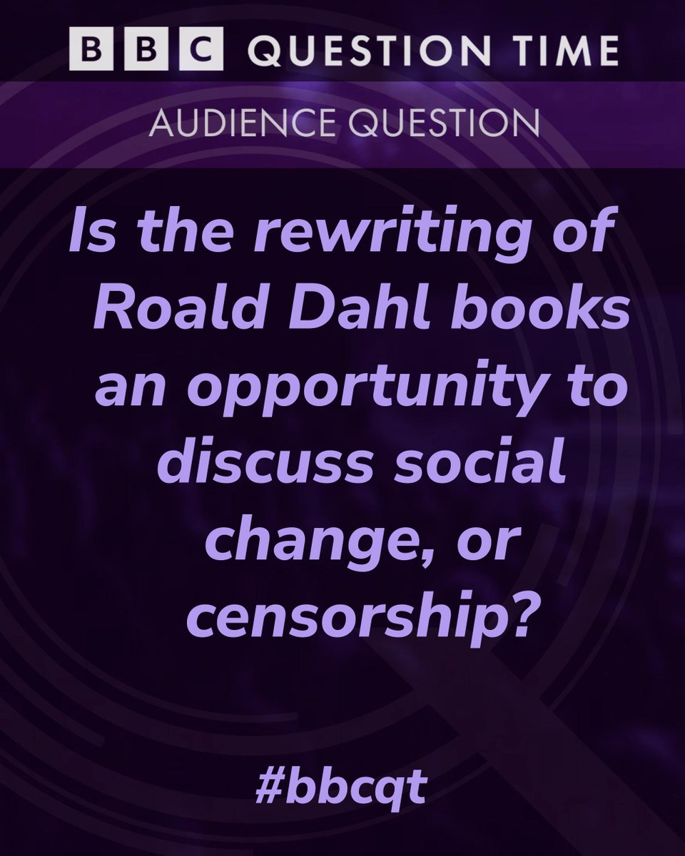 bbcquestiontime's tweet photo. Our third question tonight #bbcqt https://t.co/6x5A5sQDRA