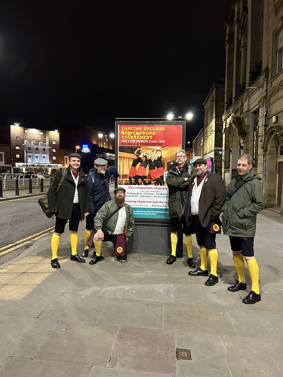 Tom_Besford's tweet photo. Rapper sword dance competition pub crawl of #Rochdale ahead of #DERT23 on 11th March - https://t.co/vJxpipfB84 https://t.co/2UvqF263ji