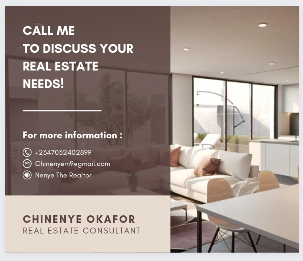 Do not forget to call us for any real estate deal ✌️ 

#investwithnenyetherealtor #investwithnenye #ikateproperties #apartmentsinlekki #shortletapartments #ikoyi #duplex #nigeriansinusa #ikoyiproperties #semidetached #chinenyeokafor #nenyetherealtor  #property #investment