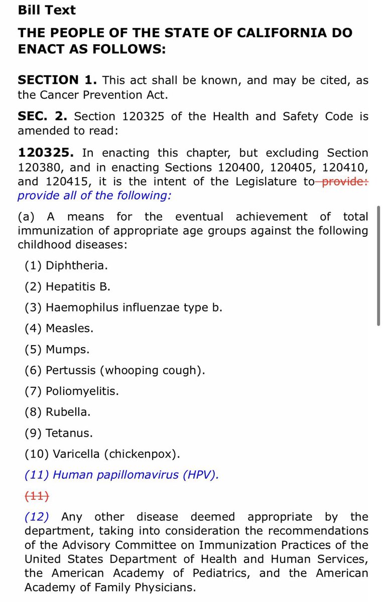 Horse Yin Yang on Twitter "California has a bill to mandate the HPV 💉