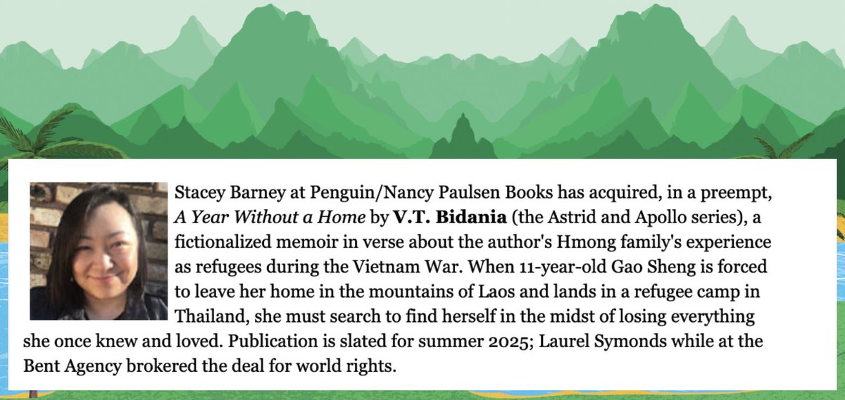 I'm so happy to share that my middle grade verse novel about my family's escape from Laos after the Vietnam War will be published by Nancy Paulsen Books. Thank you to @LaurelSymonds and Stacey Barney for making my dreams come true! ❤️❤️❤️ #HmongRepresentation #diversekidlit