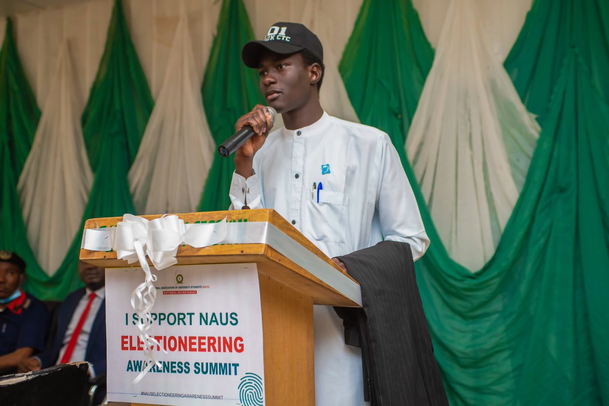 3eexauwal's tweet photo. At the Electioneering awareness summit with the theme; Setting Nigeria on the path of greater prosperity; Voting to sustain democracy in 2023, organized by the National Association of University Students (NAUS) in collaboration with the Students' Union Government (SUG-BUK CTC) https://t.co/nRK0wUj0qn