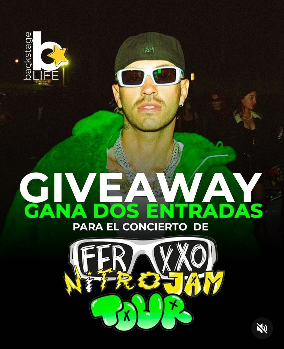 BackstageLifeLa's tweet photo. Mooooor, le traemos un Giveaway😎💚
Gánate 2 entradas para el concierto de Ferxxo El Salvador.
💚 ve a nuestra página de IG.
💚 etiqueta a la persona con quien quieres ir 
💚 Los 2 deben de seguirnos en IG
💚 y dale un Like a nuestra publicación 
👇👇 https://t.co/1a6RephUam https://t.co/uFMJKT7Fe6