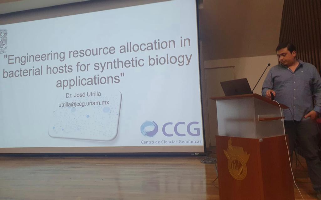 CBFTEC's tweet photo. Conferencia Engineering resource allocation in bacterial hosts for synthetic biology applications - Dr. José Utrilla #UNAM #simposiodebiologíasintética
@IngenieriasTec @TECcampusMTY @ConectaTECmx @emcs_tecdemty
#CBFEMSA https://t.co/jFwkNvUfmz