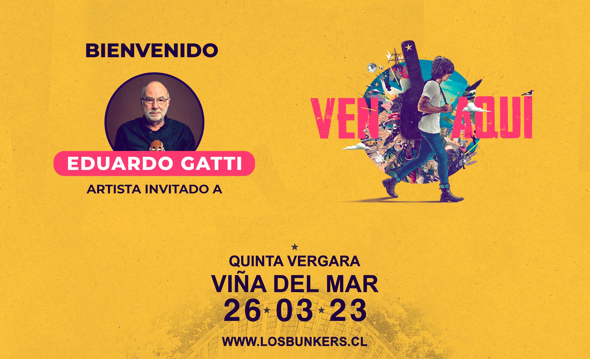 “Estamos agradecidos de tenerlo en nuestro último concierto en Chile, con su talento y trayectoria para vivir un gran momento. Una oportunidad única para todos y todas quienes asistan al concierto en la Quinta Vergara. Las canciones de Eduardo son parte de nuestra formación musical, están arraigadas en nuestro corazón y por eso siempre será un honor compartir con él”, señaló la banda nacional.