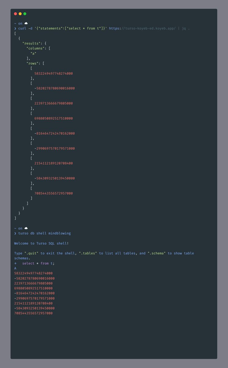 I just deployed #Turso with replicas in Washington 🇺🇸 and Frankfurt 🇪🇺 on Koyeb. 🚀
Queries are natively routed to the nearest replica thanks to <a href="/gokoyeb/">Koyeb</a> global load balancing 🌎💥

Kudos to the <a href="/ChiselStrike/">Turso (moved to @tursodatabase)</a> team for the mindblowing DX 🤩

More details to come soon 😎
