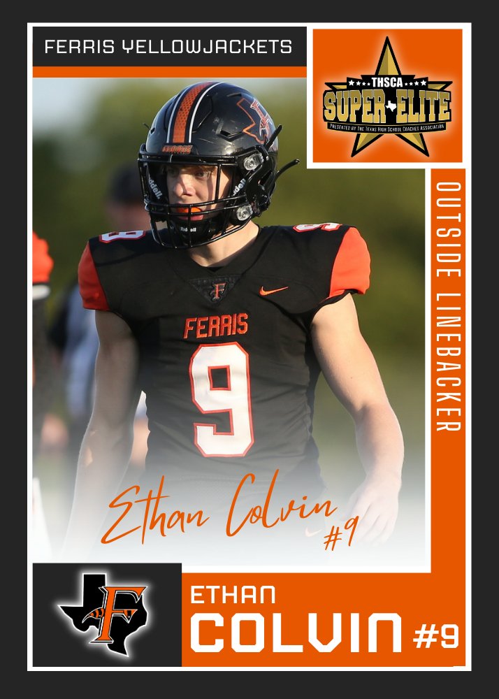FerrisFB_'s tweet photo. 🏈𝑺𝑼𝑷𝑬𝑹 𝑬𝑳𝑰𝑻𝑬🏆

Join us in congratulating SR. OLB @EthanColvin52 on his election to the @THSCAcoaches Class 4A #SuperEliteTeam for the 2022 football season! #Bricktown #JacketNation

🟠⚫️⚪️

@StevenGreek1 @Coach_LColvin @skeeton05 @JacketNationFHS @ferrisallsports https://t.co/GEJVBLYQyY