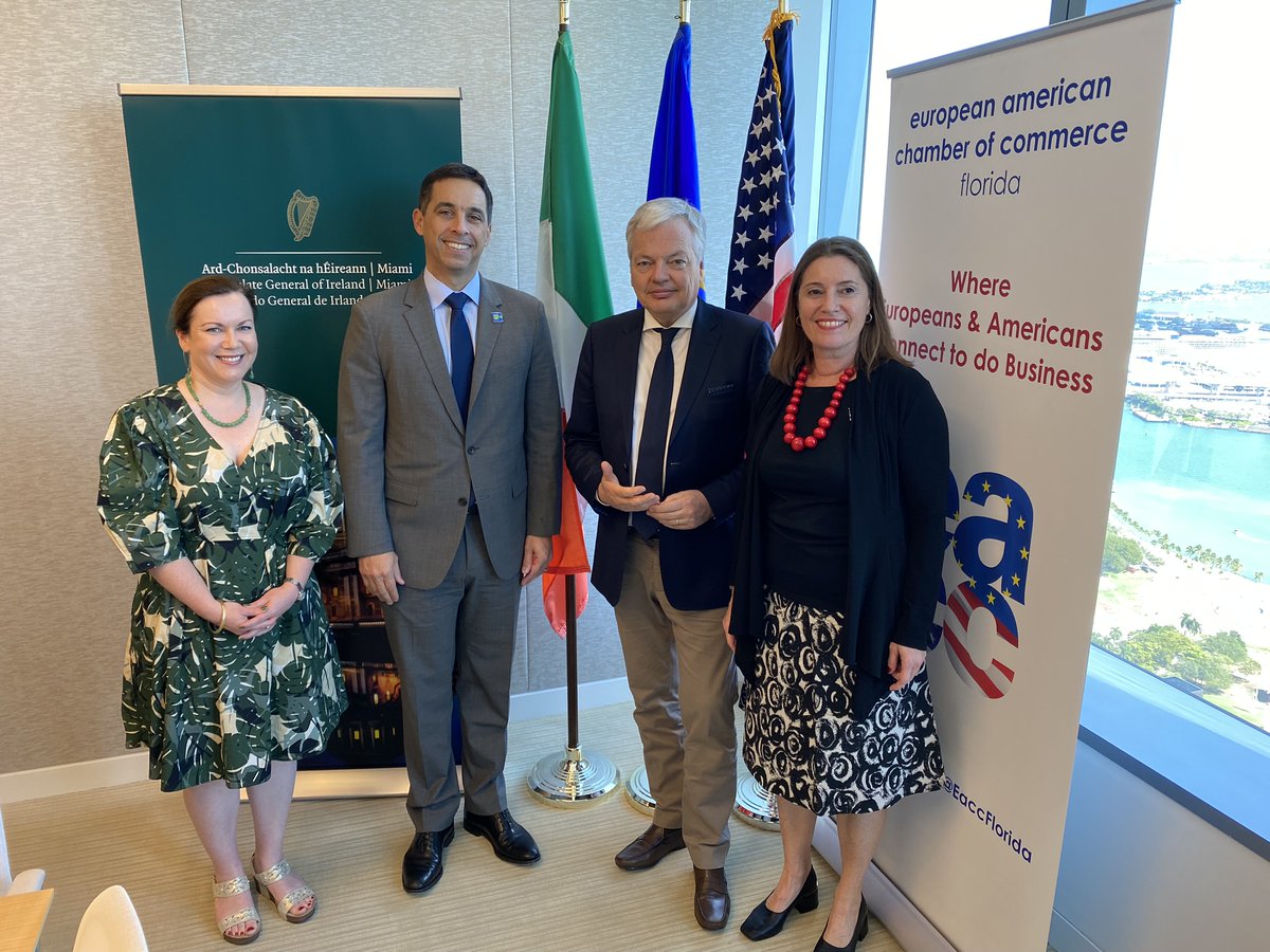 <a href="/dreynders/">Didier Reynders</a> <a href="/MiamiLawSchool/">University of Miami School of Law - #MiamiLaw</a> <a href="/EU_Justice/">EU Justice</a> <a href="/EU_Consumer/">EU Consumer Affairs</a> We were delighted to host you today on your first official visit to Miami. The various audiences were grateful for the opportunity to interact with a high-level EU official right here in Miami. You are welcome back any time !