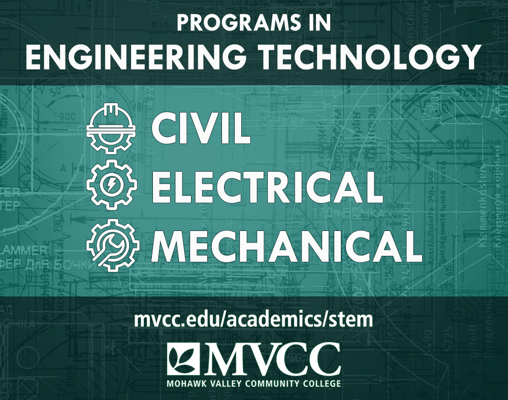 MVCC_UticaRome's tweet image. Closing out #Eweek2023 with a spotlight on our #EngineeringTechnology programs, which include Civil, Electrical & Mechanical Engineering Technology, preparing students for both career and transfer.
Learn more about all of our engineering programs at mvcc.edu/academics/stem