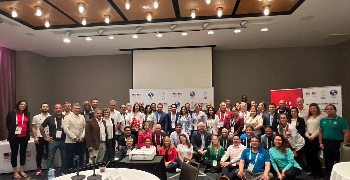 coparaguay's tweet photo. La Gerente General del COP, @LarissaSchaerer y la Gerente del Área Técnica Metodológica del COP: Rocío Rivarola, presentes en Houston, Texas🇺🇸 para el Foro de Solidaridad Olímpica de preparación a los JJOO para los Comités Olímpicos Nacionales de América.

¡#ParaguayPuede! 💪🏽🇵🇾 https://t.co/Iq2BRcBV58