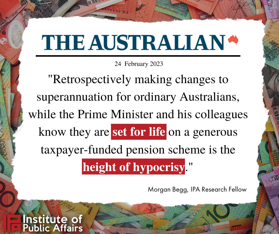 Institute of public affairs on twitter it is the money of