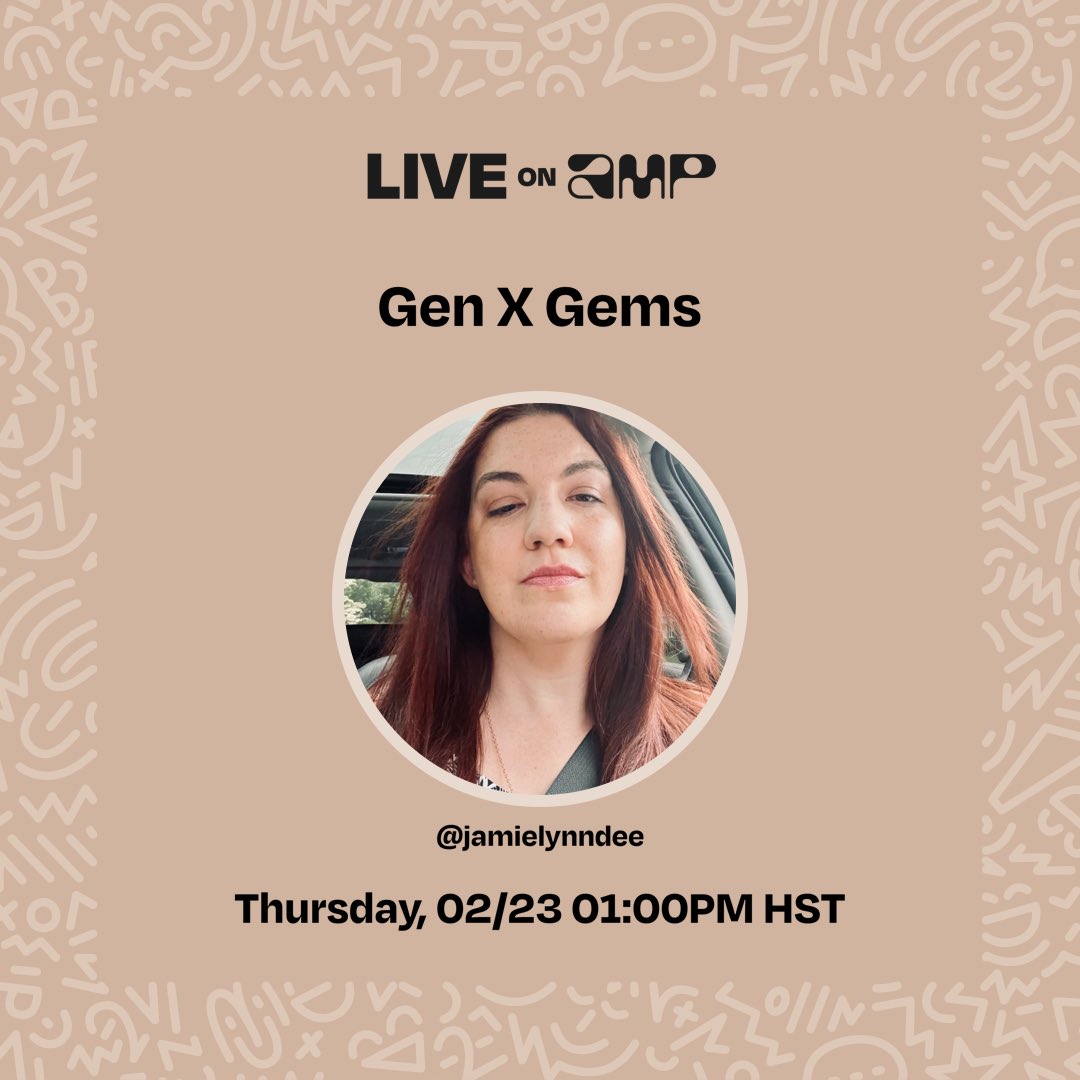 jamielynn's tweet photo. My show, Gen X Gems, is set to go live on Amp on 2/23 at 01:00 PM HST. Follow me to listen! https://t.co/BFyGUJJhB7 https://t.co/78bMJJtKAD