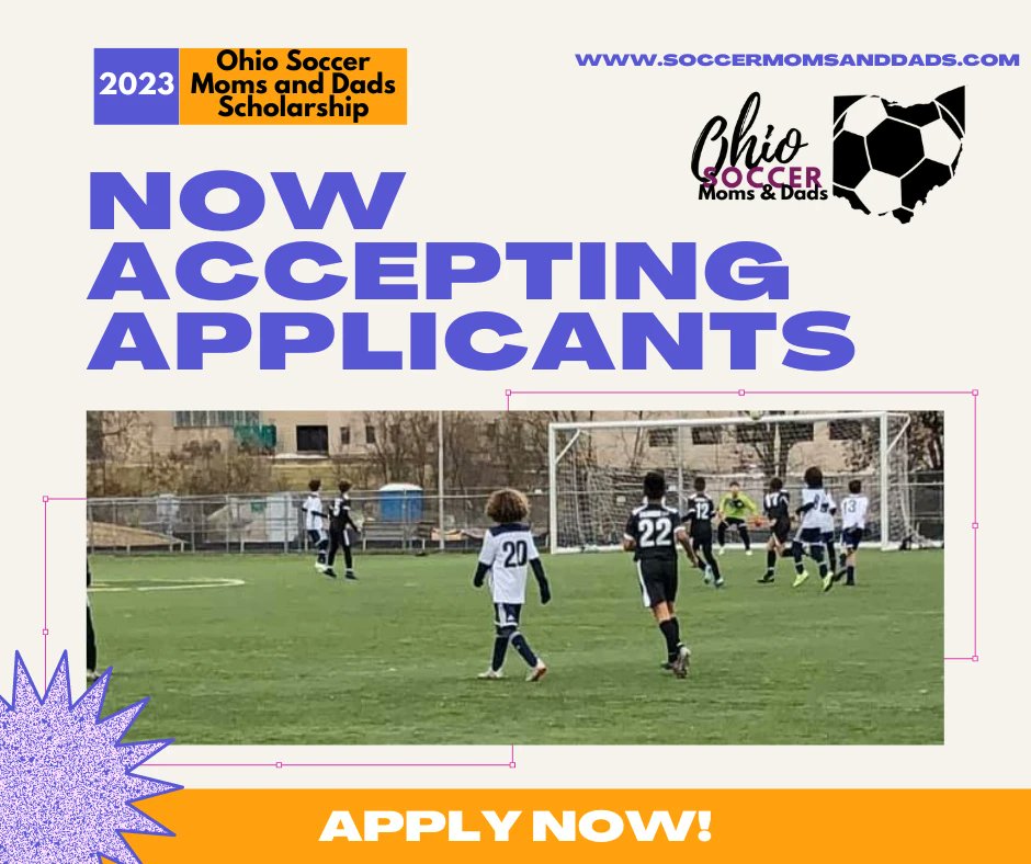 Calling all high school soccer stars in Ohio! Your chance to shine is here! 🌟Compete for the 🗺️Ohio Soccer Moms and Dads Scholarship. 🎓Apply by May 1st and you could be on your way to making your mark on the Varsity field! 🏆 #OhioSoccer #SoccerMomsAndDads...