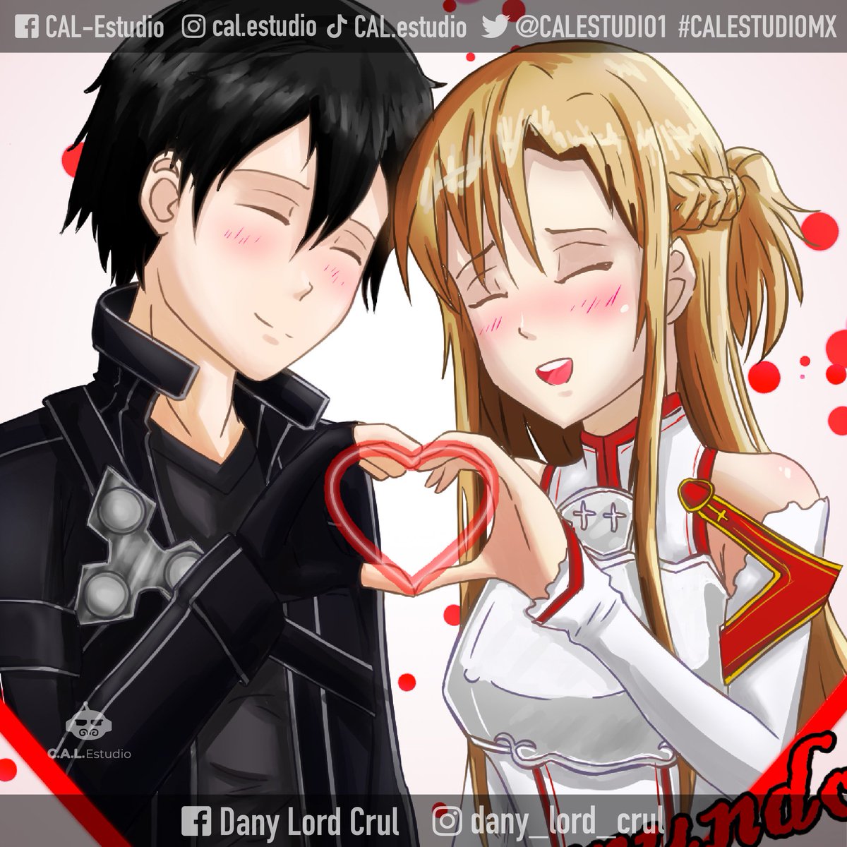 CALESTUDIO1's tweet photo. ¡Link start! Bienvenidos al mundo del amor. 💖
#swordartonline junto a #Kirito y #Asuna traídos por nuestro colaborador @DanielLordCrul  para toda la comunidad de @CALESTUDIO1 . El mes de amor y la amistad continúa. #FEBRERO2023  #fanart #ilustraciondigital #dibujo #dibujodigital https://t.co/FLd0u3mQOM