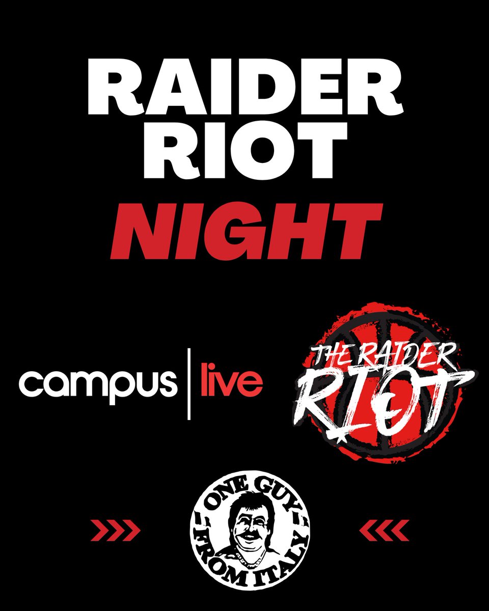 CampusLiveTTU's tweet photo. Come join Campus Live and Raider Riot tonight from 6:00 pm - 8:00 pm at One Guy on University! Mention Raider Riot at the register for 20% off your meal, and enter for various giveaways from Campus Live. #ttulive #texastech #oneguy #lubbock #raiderriot https://t.co/4Sl35VUOR0