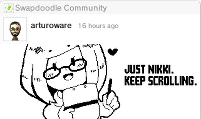 arturoware's tweet photo. Bringing some Nichijou love to the 3DS.
Recent rverse drawings.
#Miiverse #rverse #nichijou #3DS https://t.co/6x7ohxSF9a