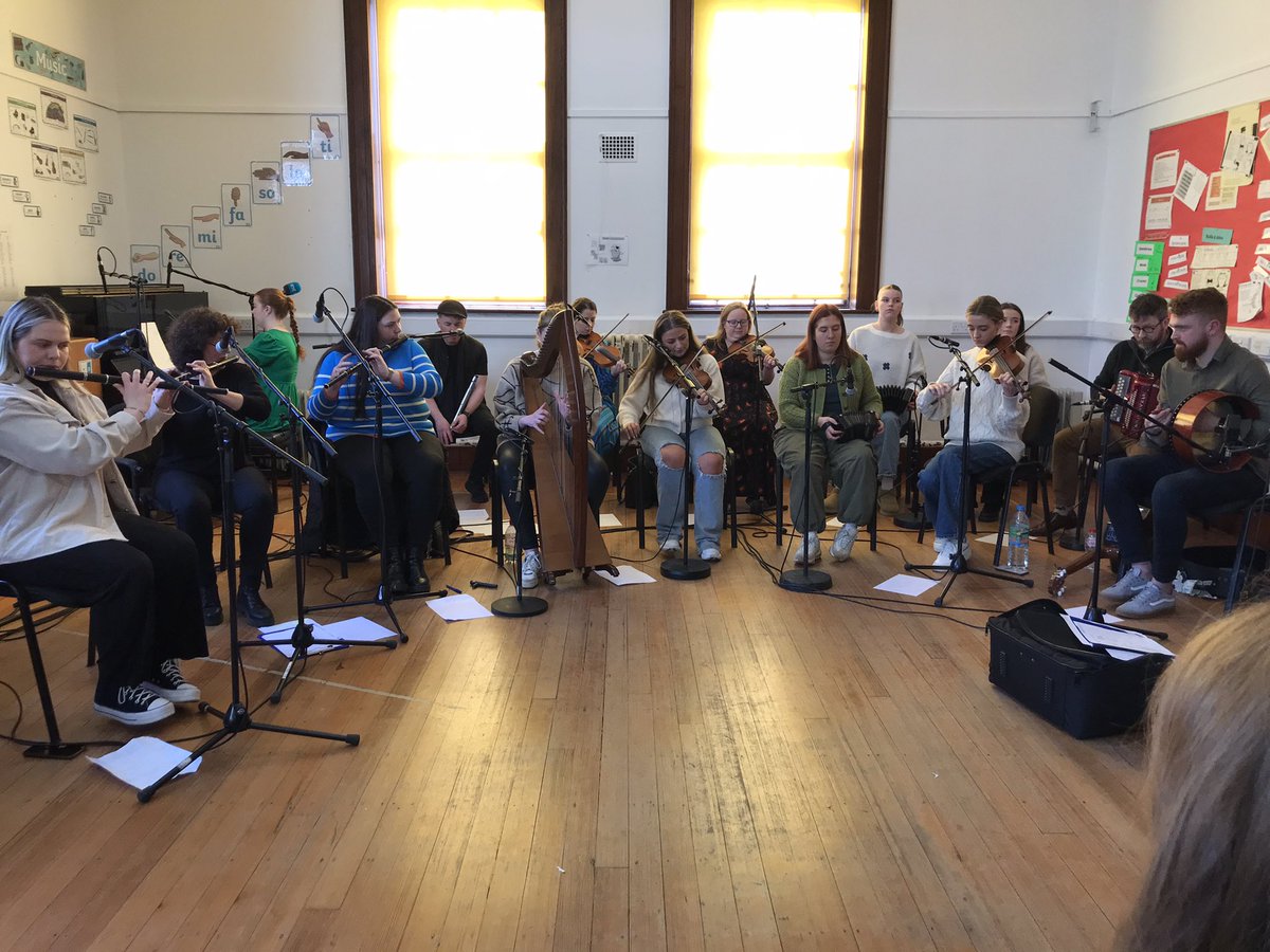 So proud of our talented students and staff who recorded a music session for Céilí House today. On RTE radio 1 Saturday night, March 4th.