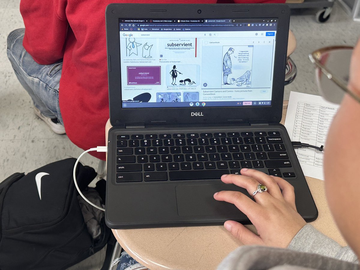 Vocabulary is one of the most important gifts we give our Ss. What does your vocabulary look like? Working with vocabulary.com and Google to locate not just the definitions but what it might look like. #JCSDLD2023 <a href="/jcityTNschools/">JohnsonCitySchools</a> @jcstechleads #sciencehill #DLDay