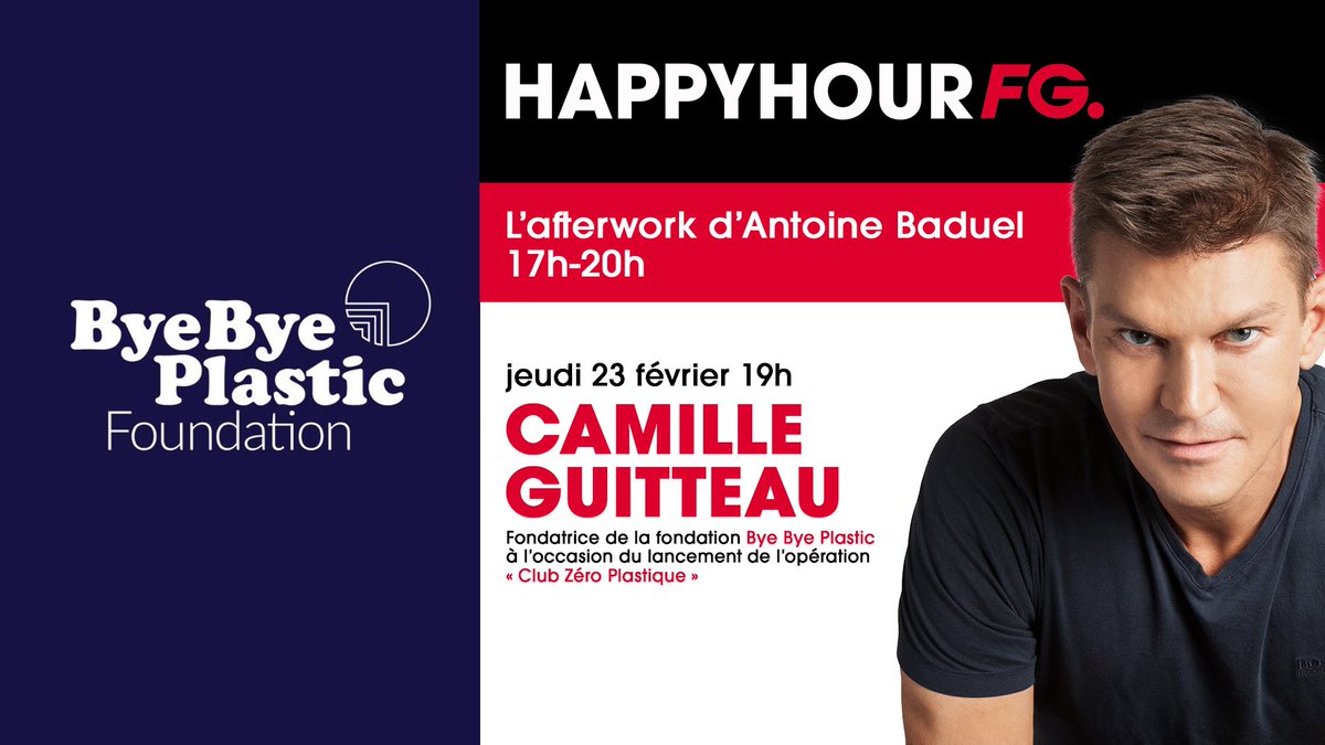 Camille Guitteau, co-fondatrice de @byebyeplastic en live dans l’Happy Hour FG : « Plus de 20 clubs se sont engagés à ne plus vendre de bouteille en plastique, et proposer des fontaines à eau. @LaMachineParis a par exemple économisé plus de 227.000 bouteilles en 2019.»